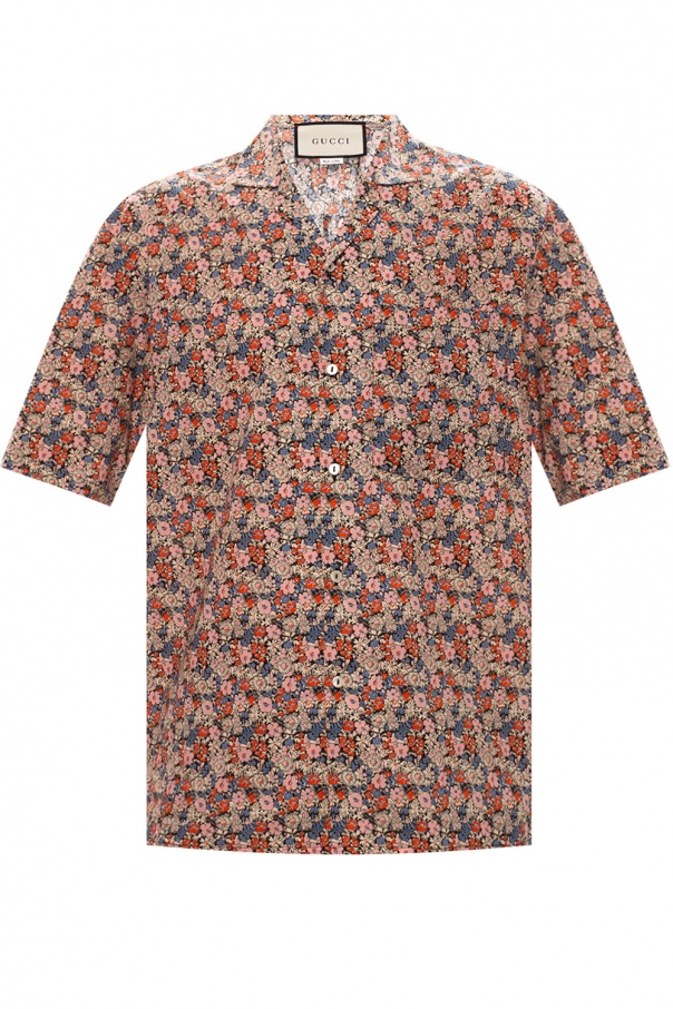 Flower cheap gucci shirt